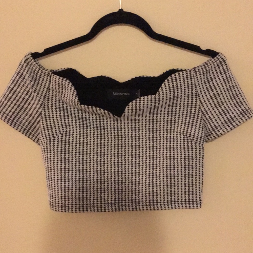 Minkpink off-the shoulder cropped top